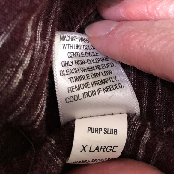 APT 9 Essentials tunic top women’s Size XL long sleeves Maroon White variegated - Picture 7 of 7